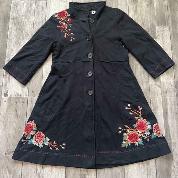 Johnny Was Jackets & Blazers - JOHNNY WAS Los Angeles LA Embroidered Jacket Long